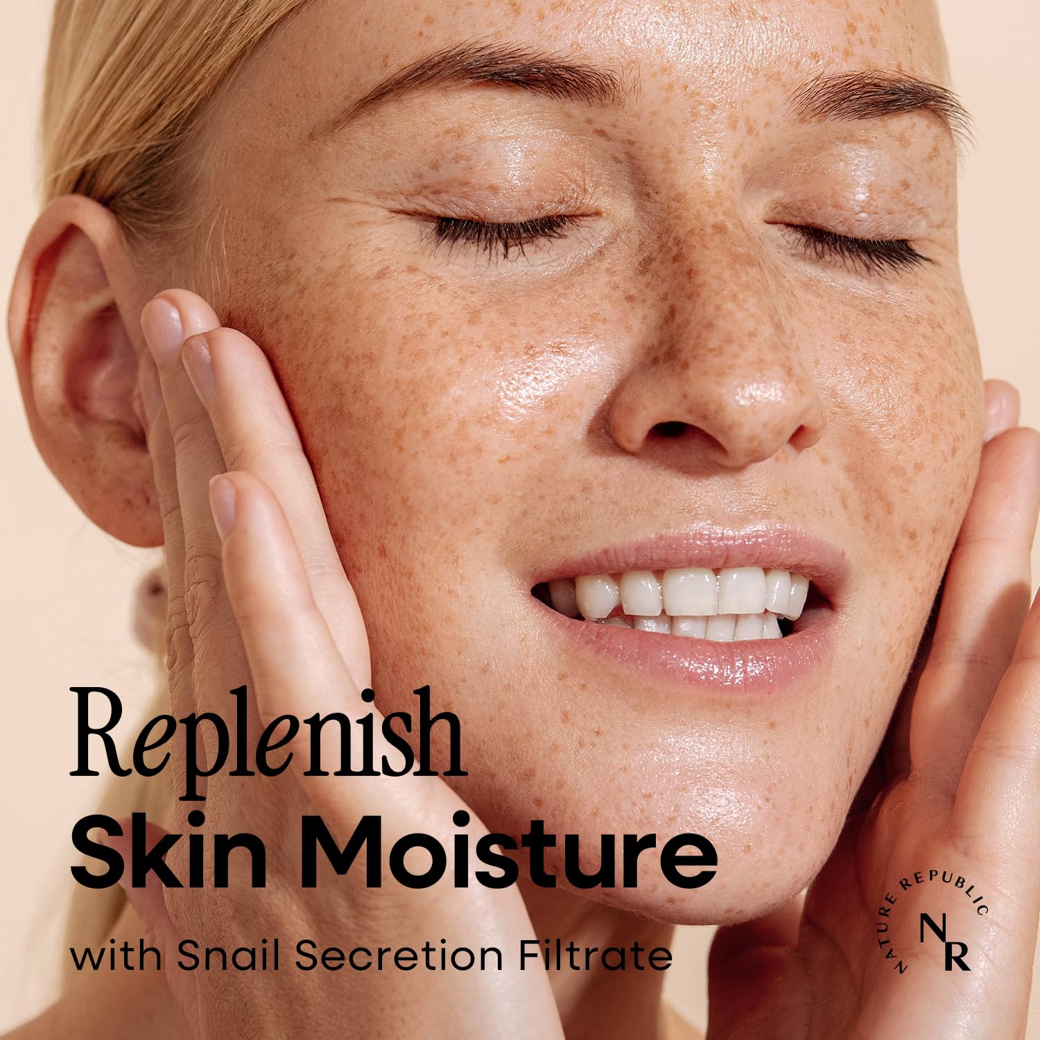 Nature Republic Tonique mucine d'escargot – absorption rapide laisse la peau fraîche sans film gras.