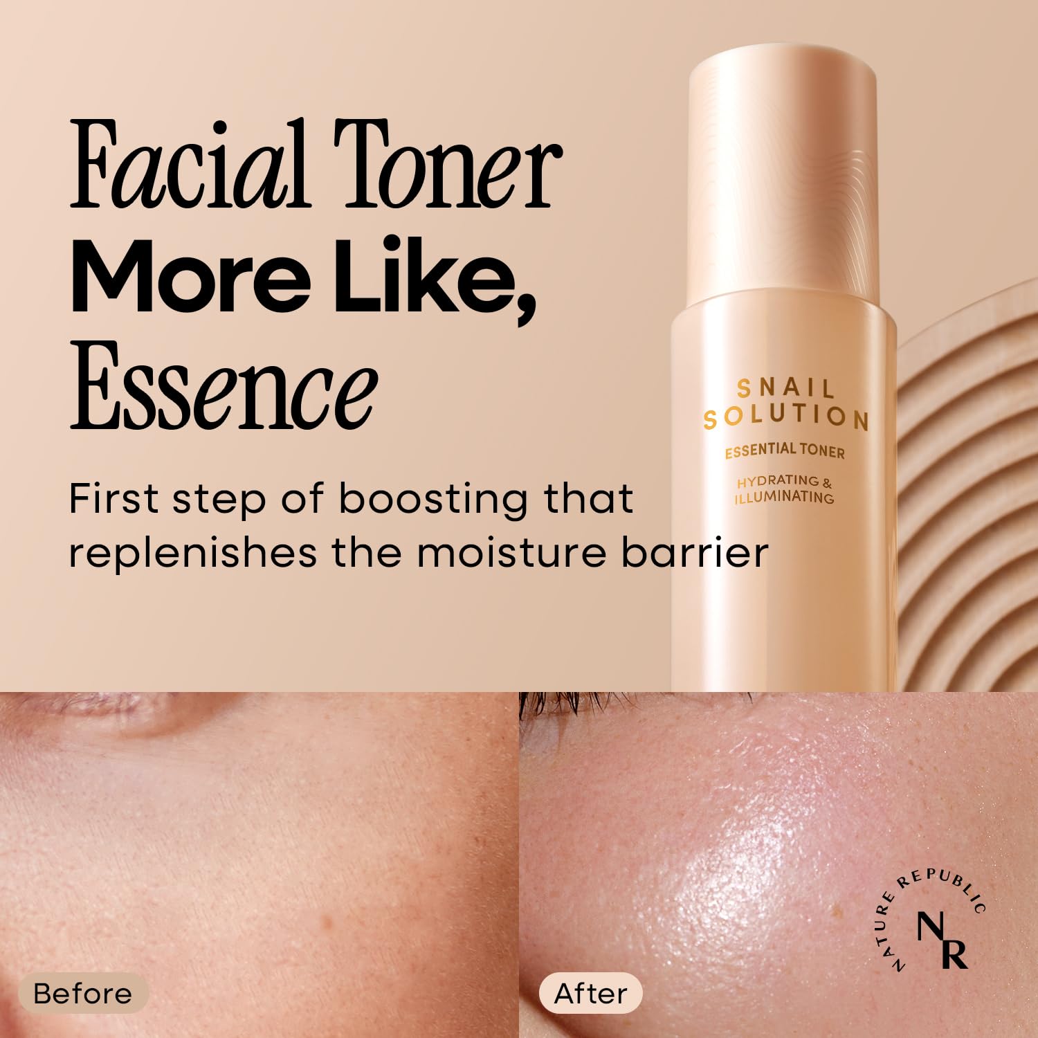 Nature Republic Tonique mucine d'escargot – hydratation durable pour une peau souple toute la journée.