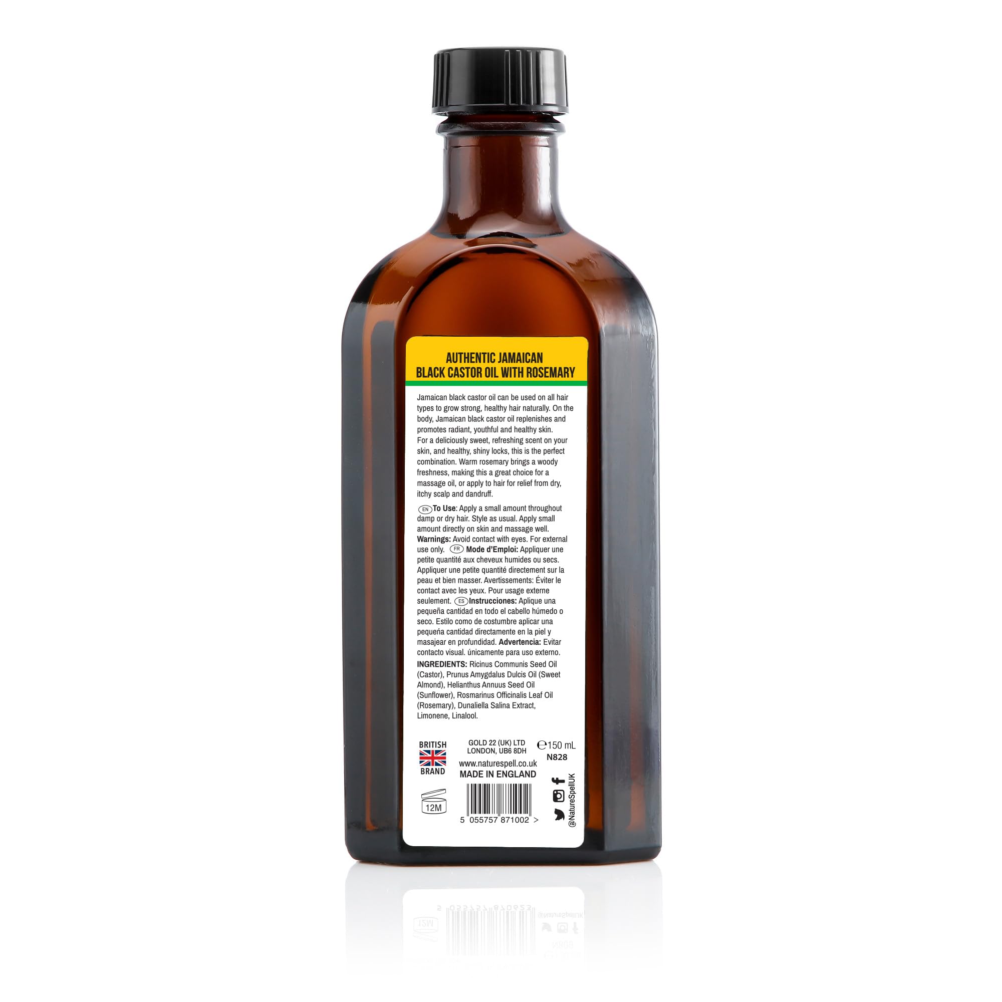 Nature Spell fabriquée au Royaume-Uni, formule végane et sans cruauté.
