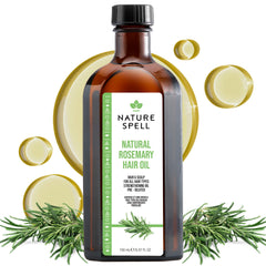 Nature Spell Romarin Huile Cheveux Bouteille – nourrir les cheveux en profondeur.