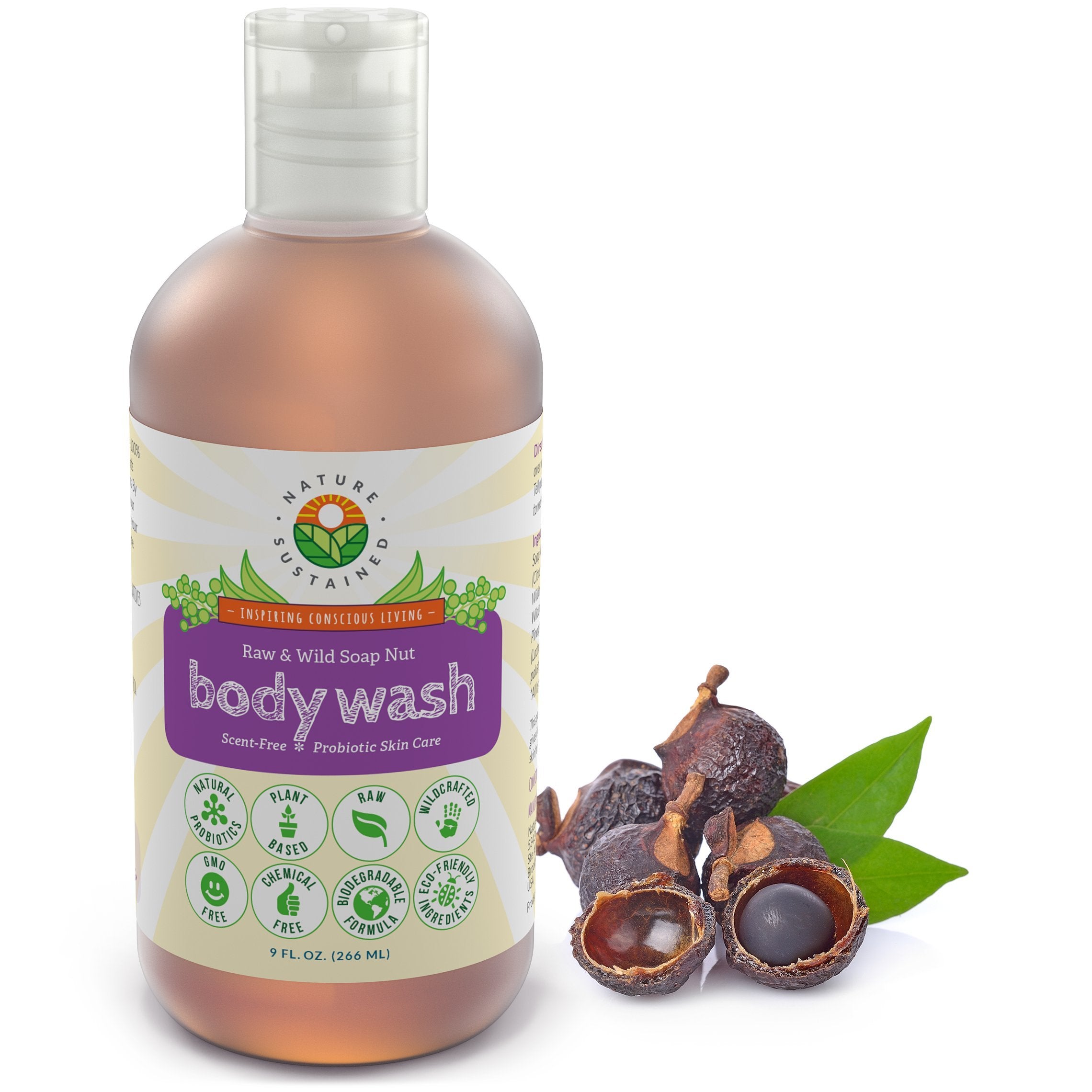 Nature Sustained – mousse naturelle du bain-douche, douceur et hydratation pour peau sensible.