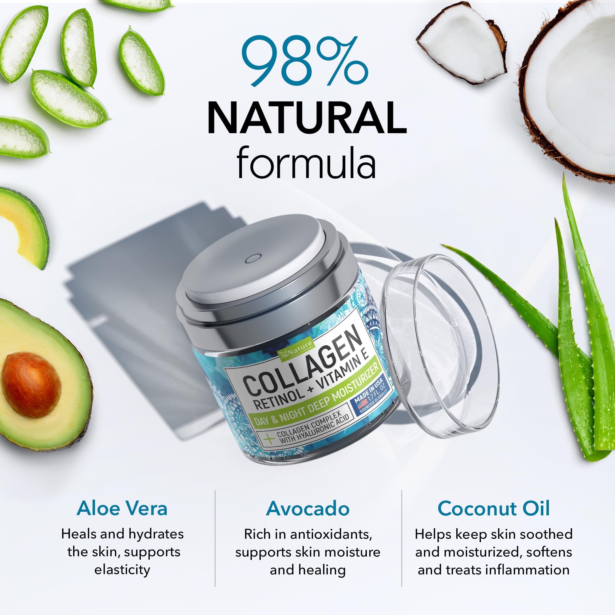 Nature Theory Raffermissement peau, hydratation durable et confort quotidien.