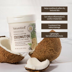 NATURE WELL Hydrate & Soften crème coco – texture veloutée qui pénètre sans film gras.