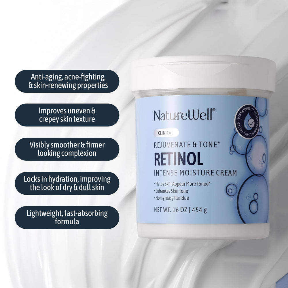 NATURE WELL crème retinol avancée – micro-encapsulation pour une diffusion efficace.