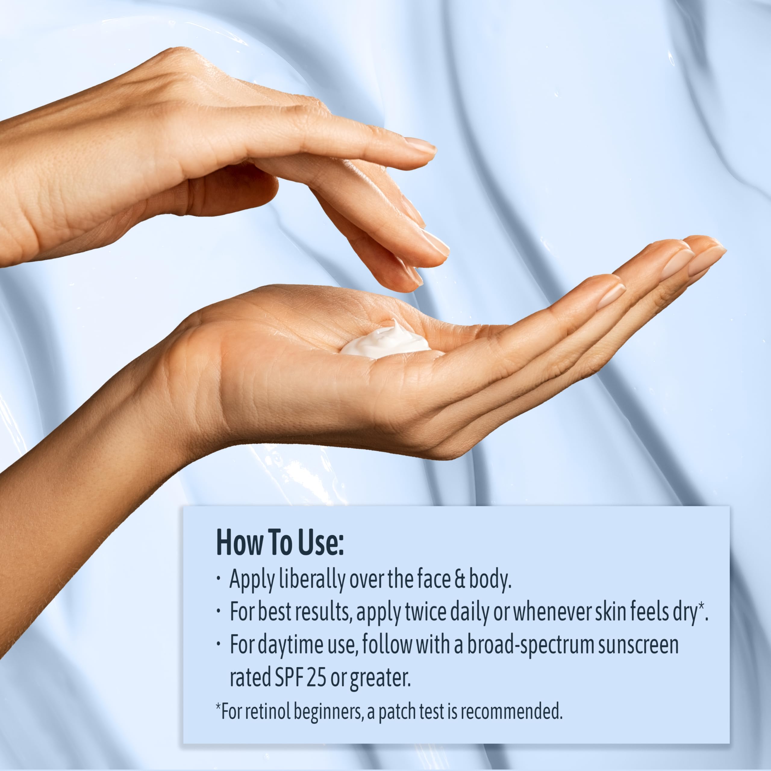 NATURE WELL crème retinol avancée – utilisation visage et corps pour nourrir la peau.