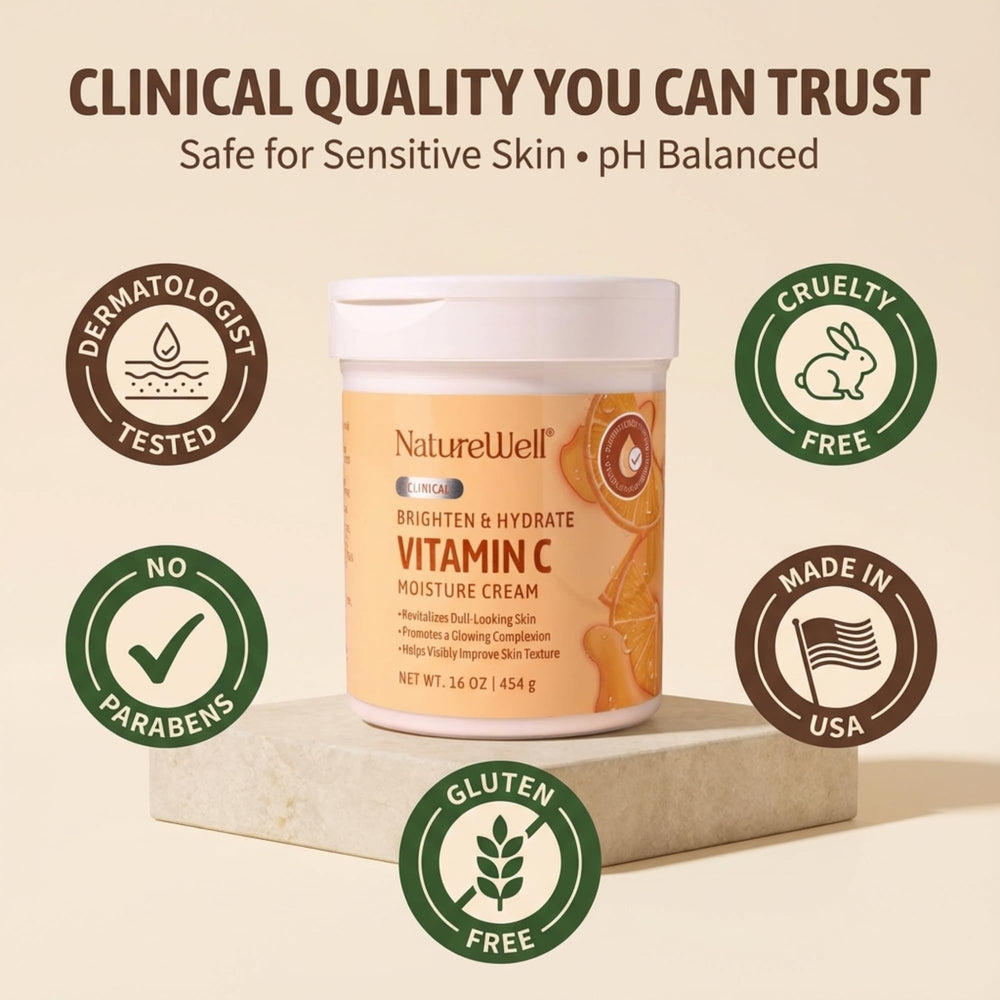 Nature Well Vitamin C crème texture veloutée : parfum discret et soin luxueux