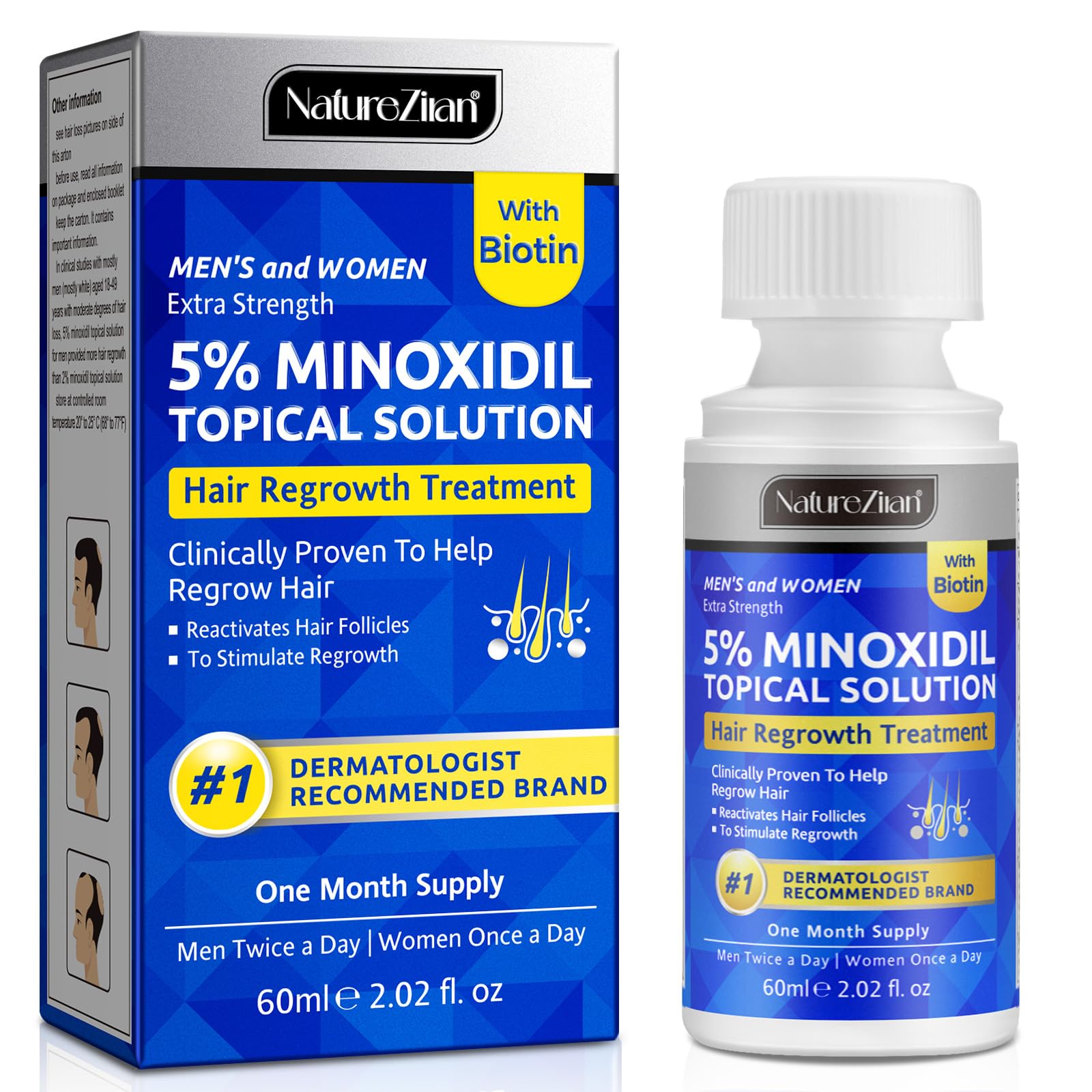 Nature Ziran Minoxidil : service client et garantie 30 jours.