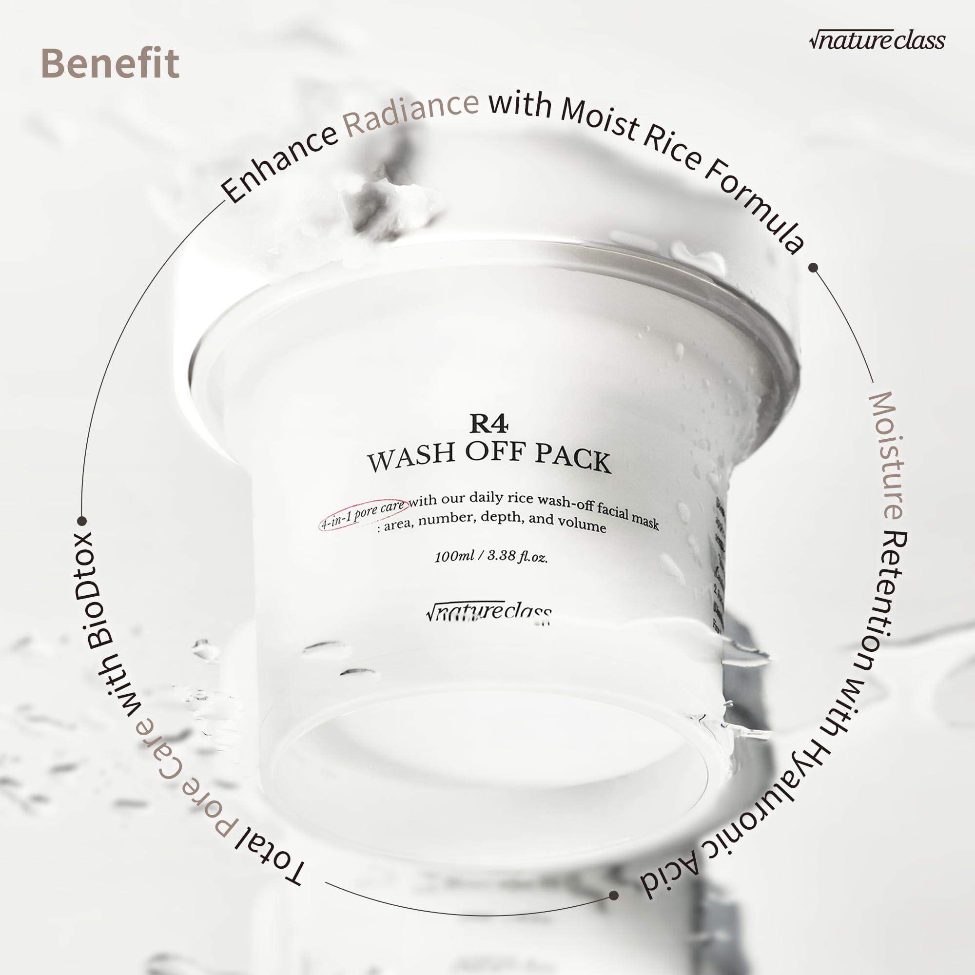 NatureClass R4 texture-creme-douce vue en application sur visage.