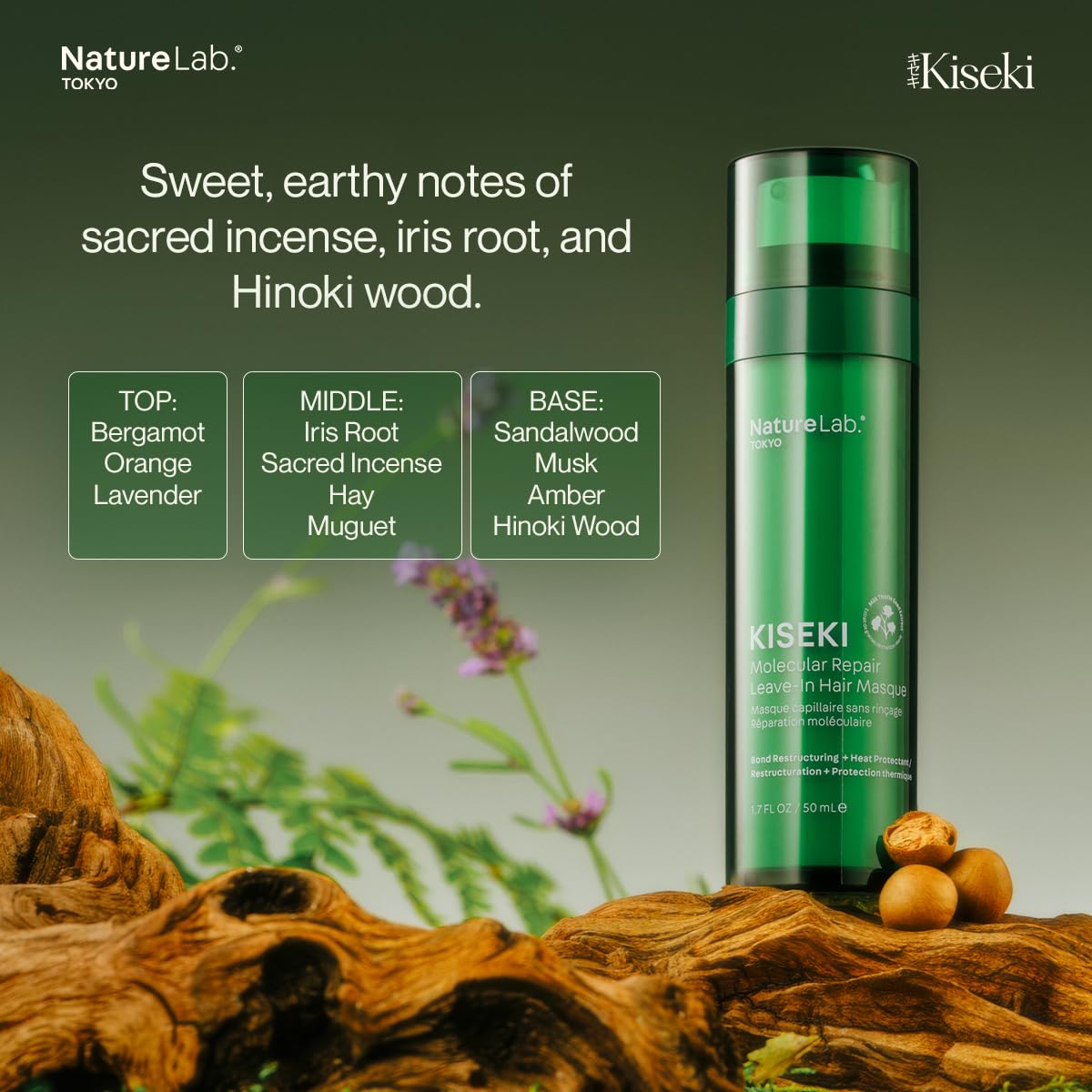 NatureLab.TOKYO Kiseki – huile de thé vert pour nourrir et hydrater.