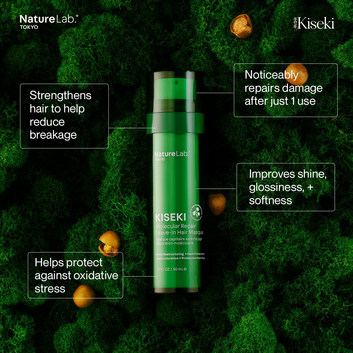 NatureLab.TOKYO Kiseki – pompe en place pour une application précise et sans gaspillage.