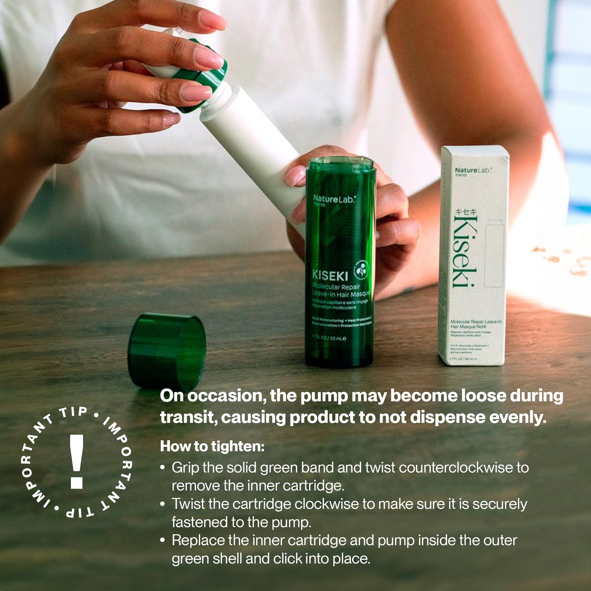 NatureLab.TOKYO Kiseki – texture crème légère pour un soin rapide et efficace.