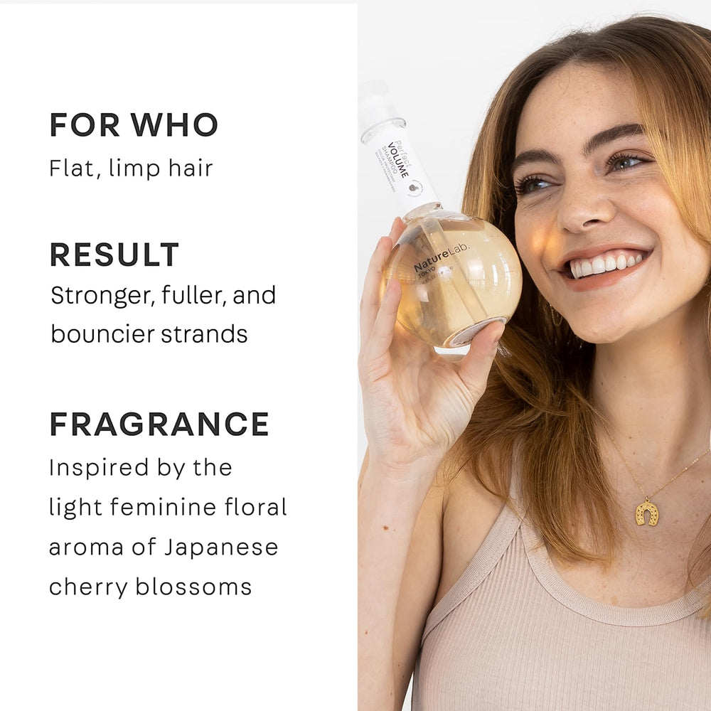 NatureLab.TOKYO Perfect Volume Shampoo – contenant des protéines végétales pour plus de corps