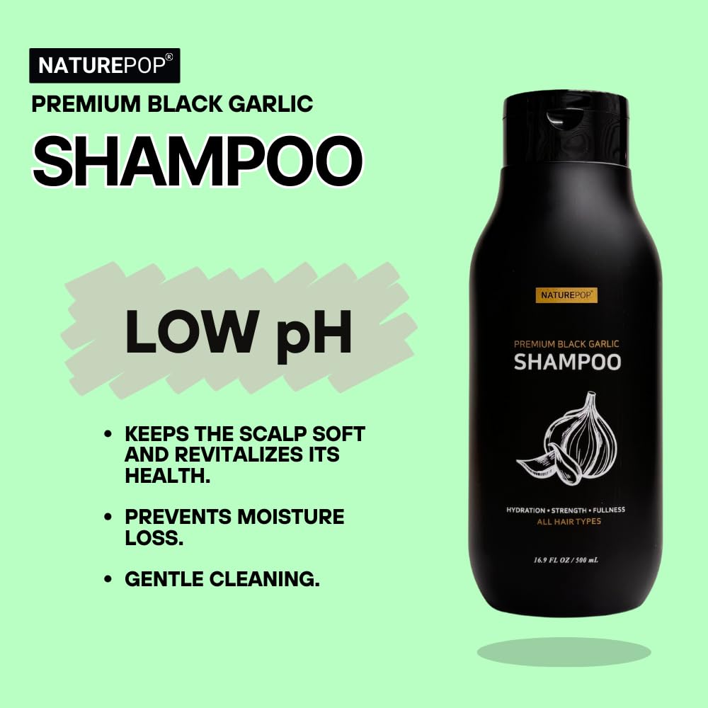 Naturepop Shampoing ail noir – application mains facilitée et pratique.