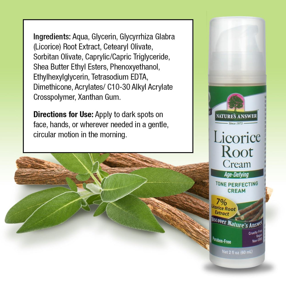 Nature's Answer Crème Réglisse – beurre de karité offrant hydratation durable.