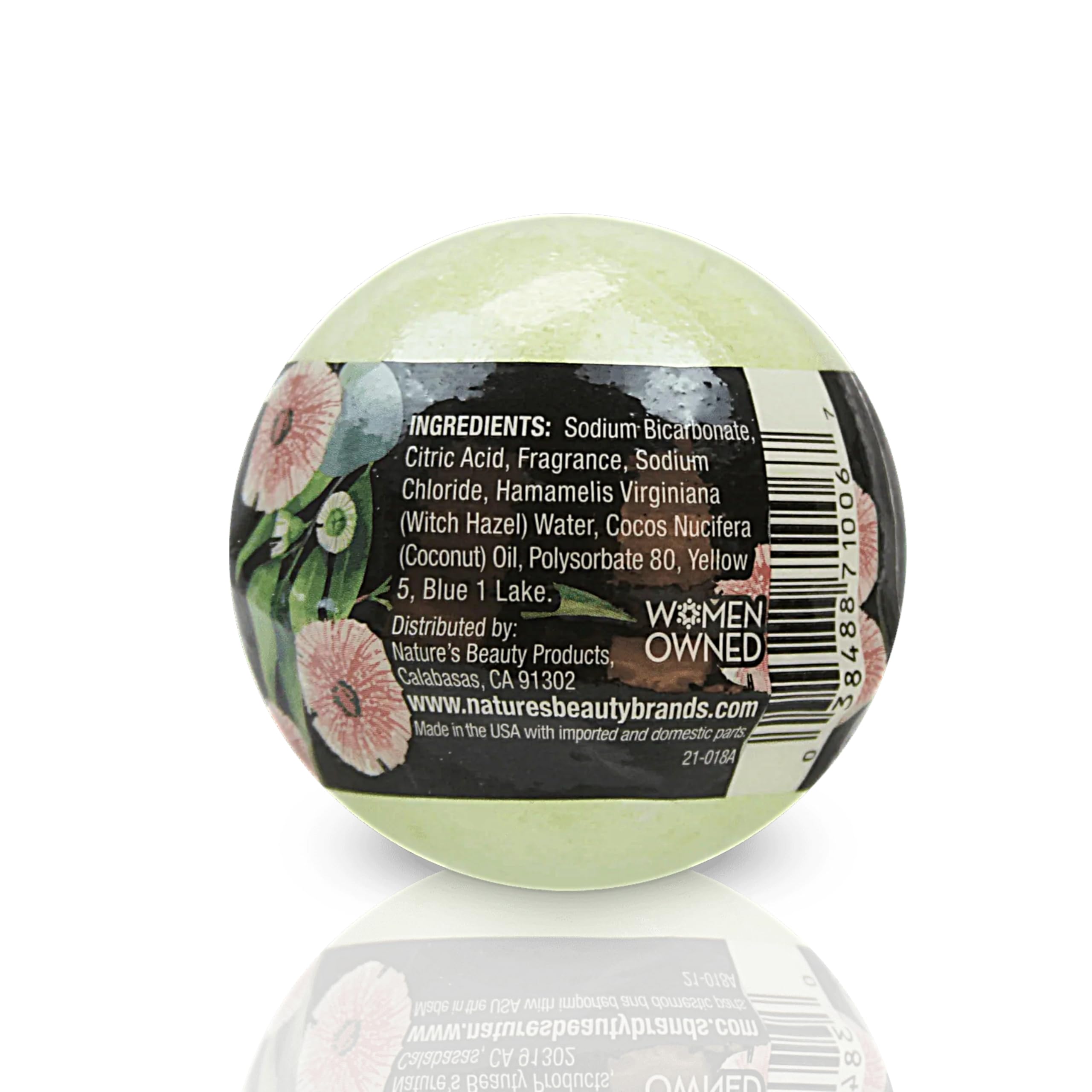 Nature's Beauty 5.5oz bombs close-up with premium wrapping hints at quality spa routine.