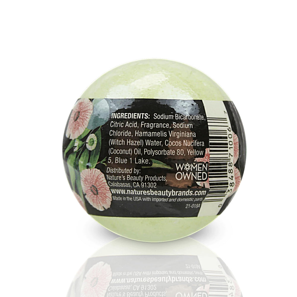 Nature's Beauty 5.5oz bombs close-up with premium wrapping hints at quality spa routine.
