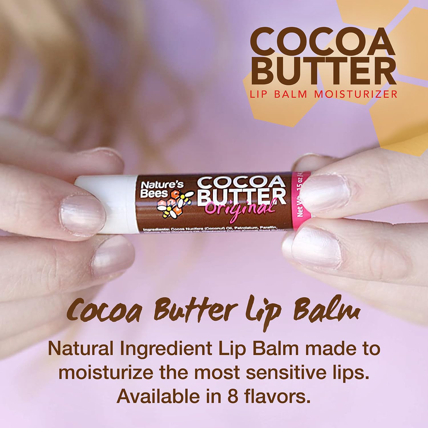 Nature’s Bees lip balm has a creamy texture for everyday use