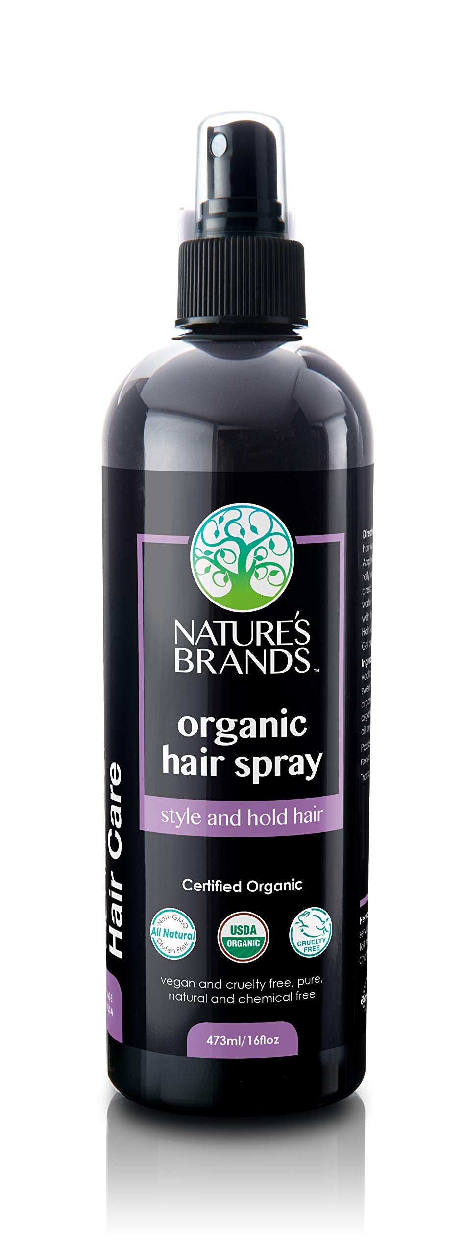Spray capillaire bio Nature's Brands Herbal Choice Mari, texture légère et brillance naturelle.