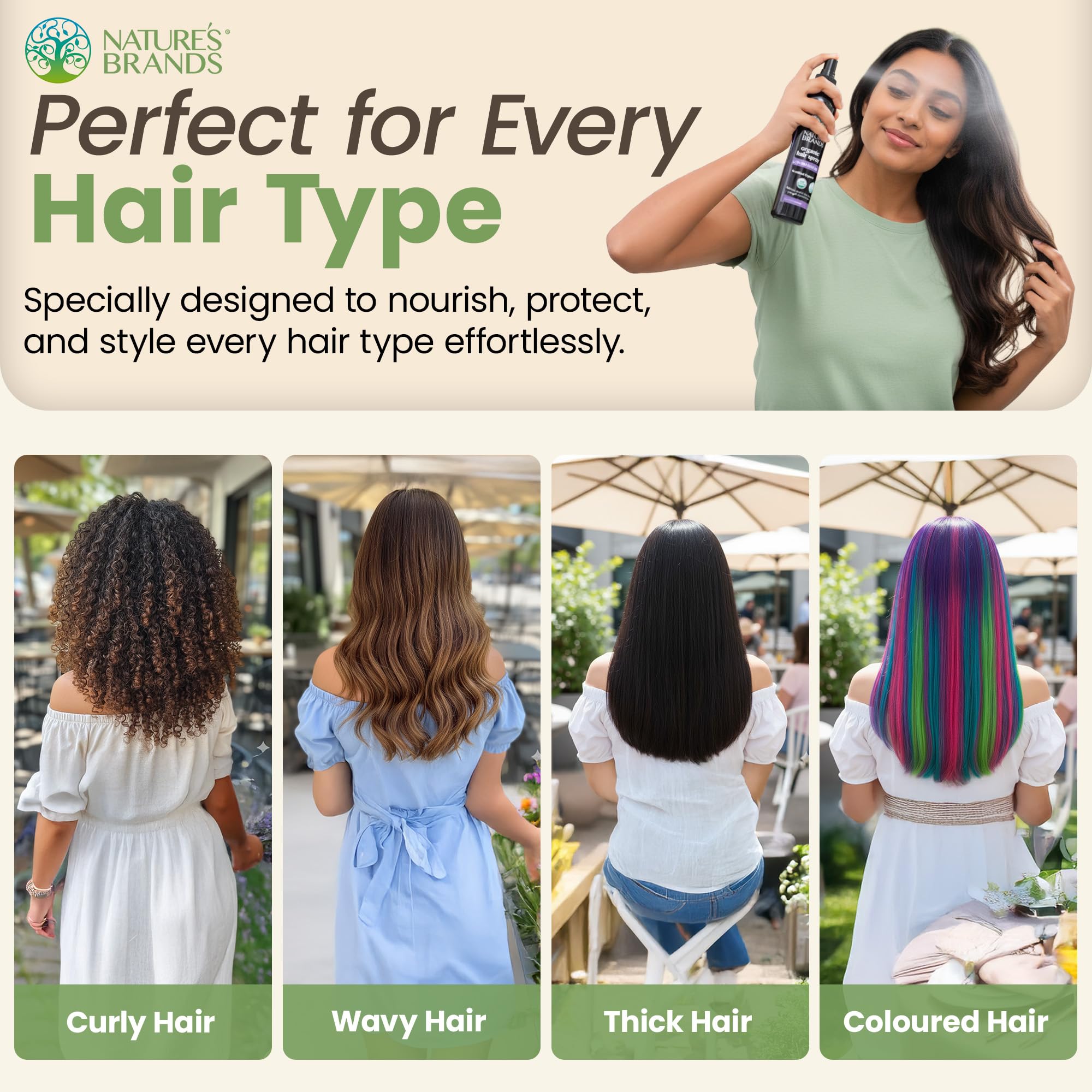 Nature's Brands – utilisation quotidienne douce adaptée cheveux sensibles.