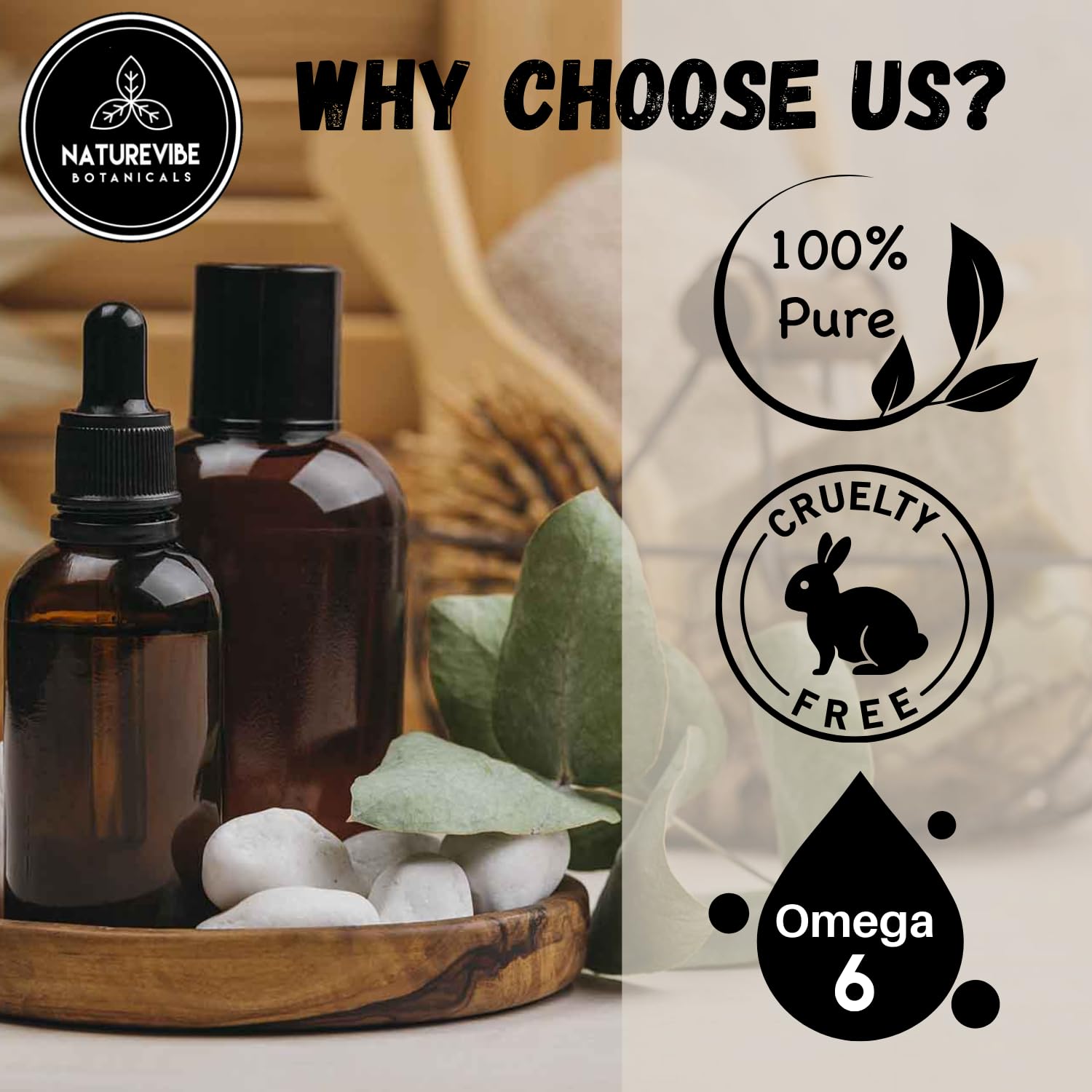 Naturevibe Botanicals Bhringraj huile — aspect naturel et pur, sans additifs artificiels.