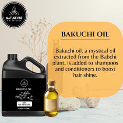 Flacon ambré Bakuchi Naturevibe, versement précis pour routine beauté.