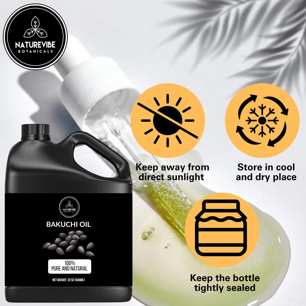 Soin cheveux cils sourcils Bakuchi Oil Naturevibe, nourrissant et revitalisant.