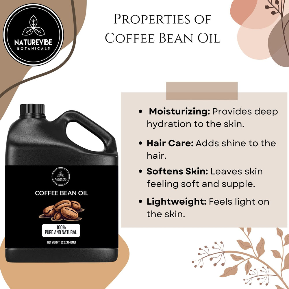 Naturevibe Botanicals huile café: pureté sans additifs pour routine beauté.