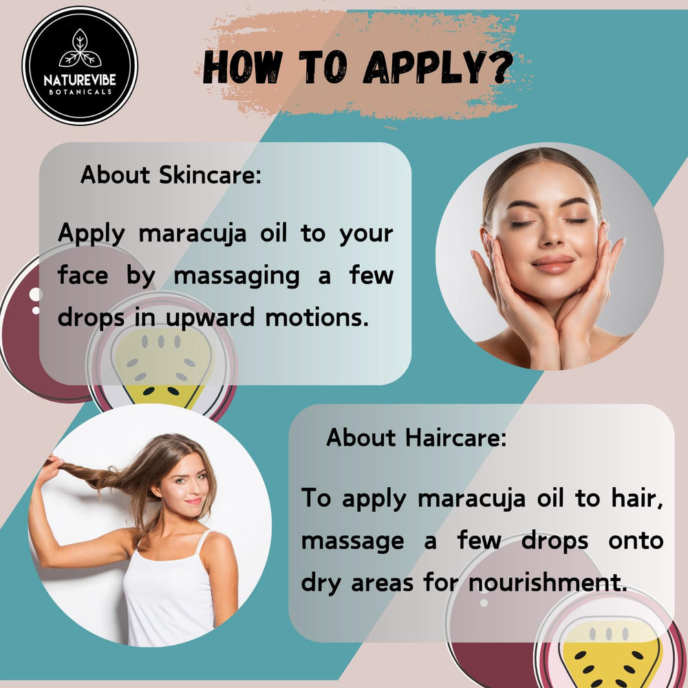 Huile Maracuja Naturevibe Botanicals – soin capillaire quotidien pour cheveux doux et brillants.