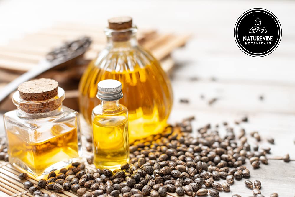 Naturevibe Botanicals Huile de Ricin, cheveux brillants grâce à une huile naturelle.