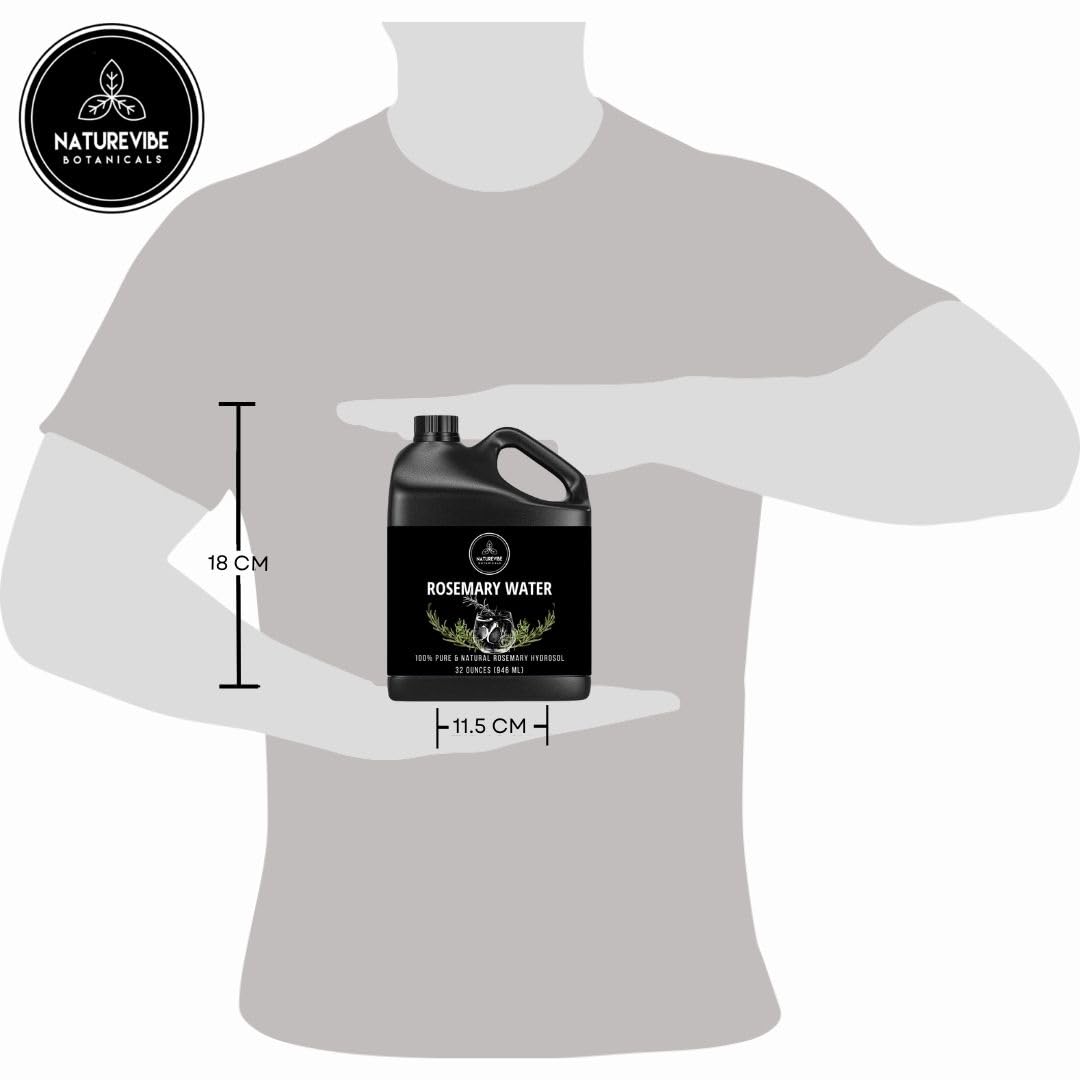 Naturevibe Botanicals Hydrolat de Romarin, soin visage doux et tonifiant