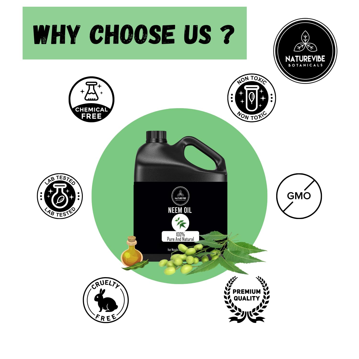 Usage corps: huile neem pour soin du corps Naturevibe Botanicals.