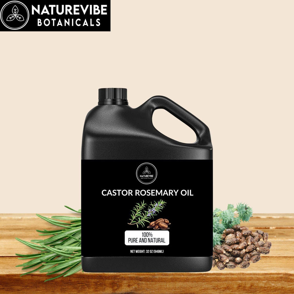 Naturevibe Botanicals huile ricin romarin – parfum doux de romarin