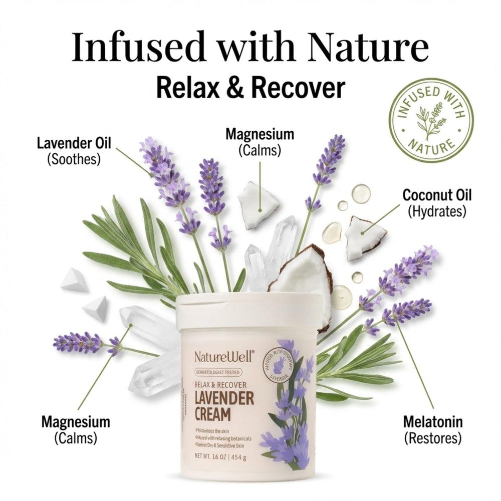 NatureWell Lavande Crème Corps Pot: hydratation enveloppante pour le corps.