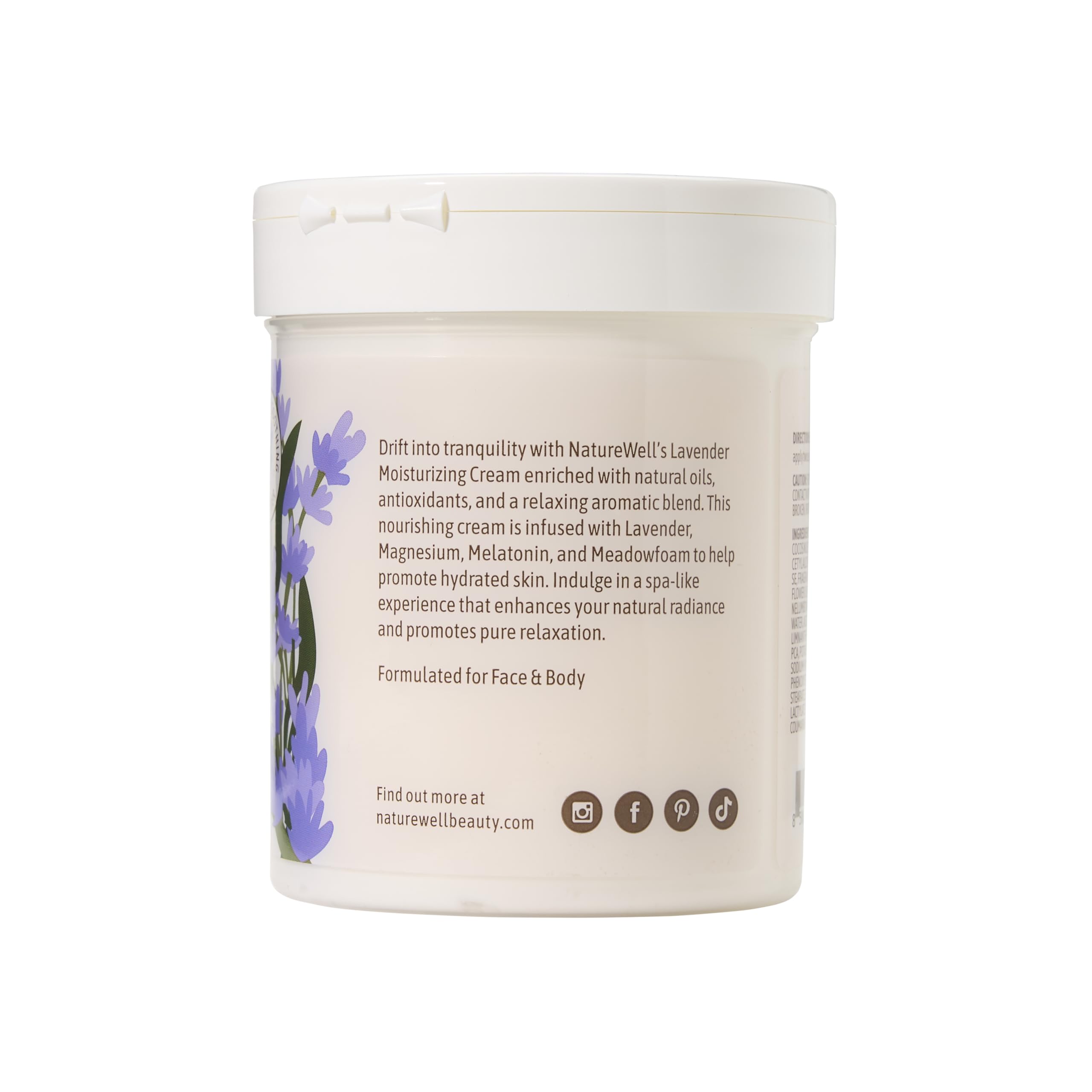 NatureWell Crème Lavande Visage et Corps: usage pratique multi-zone.