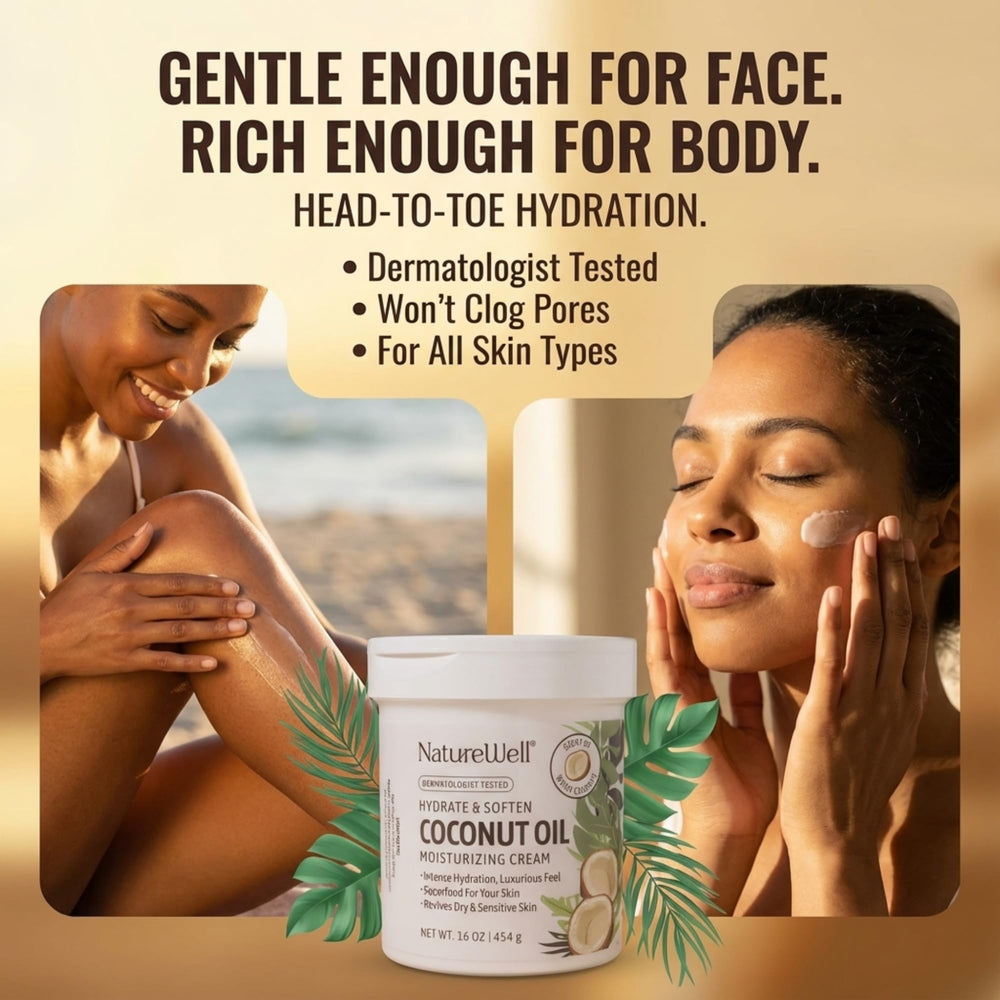 Nature Well Crème Coco testée dermatologiquement sans parabènes ni colorants.