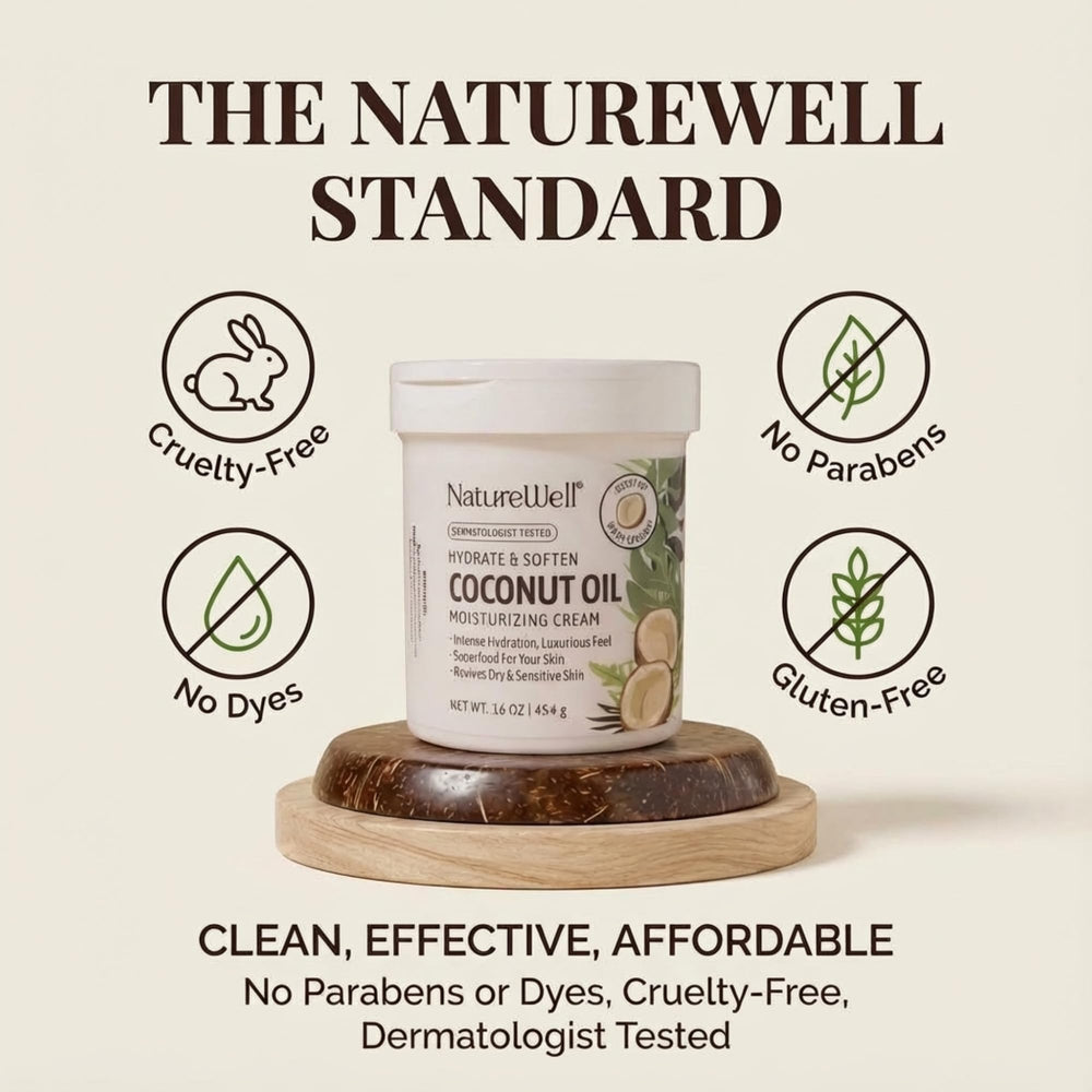 Nature Well Crème Coco pour visage, corps et mains, simplicité d'une seule crème.