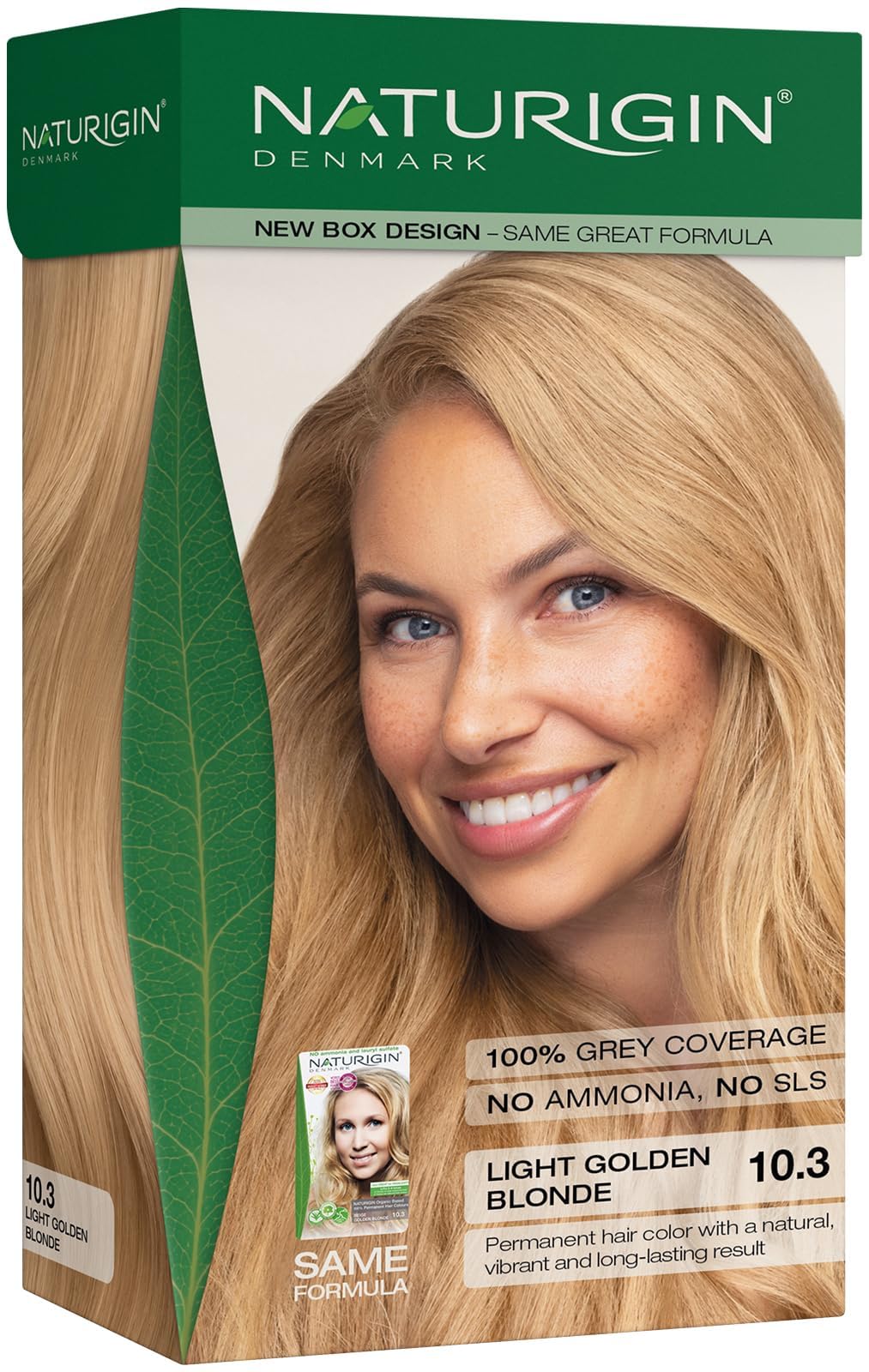 Naturigin Coloration crème 10-3: couleur dorée durable et couverture des cheveux gris.