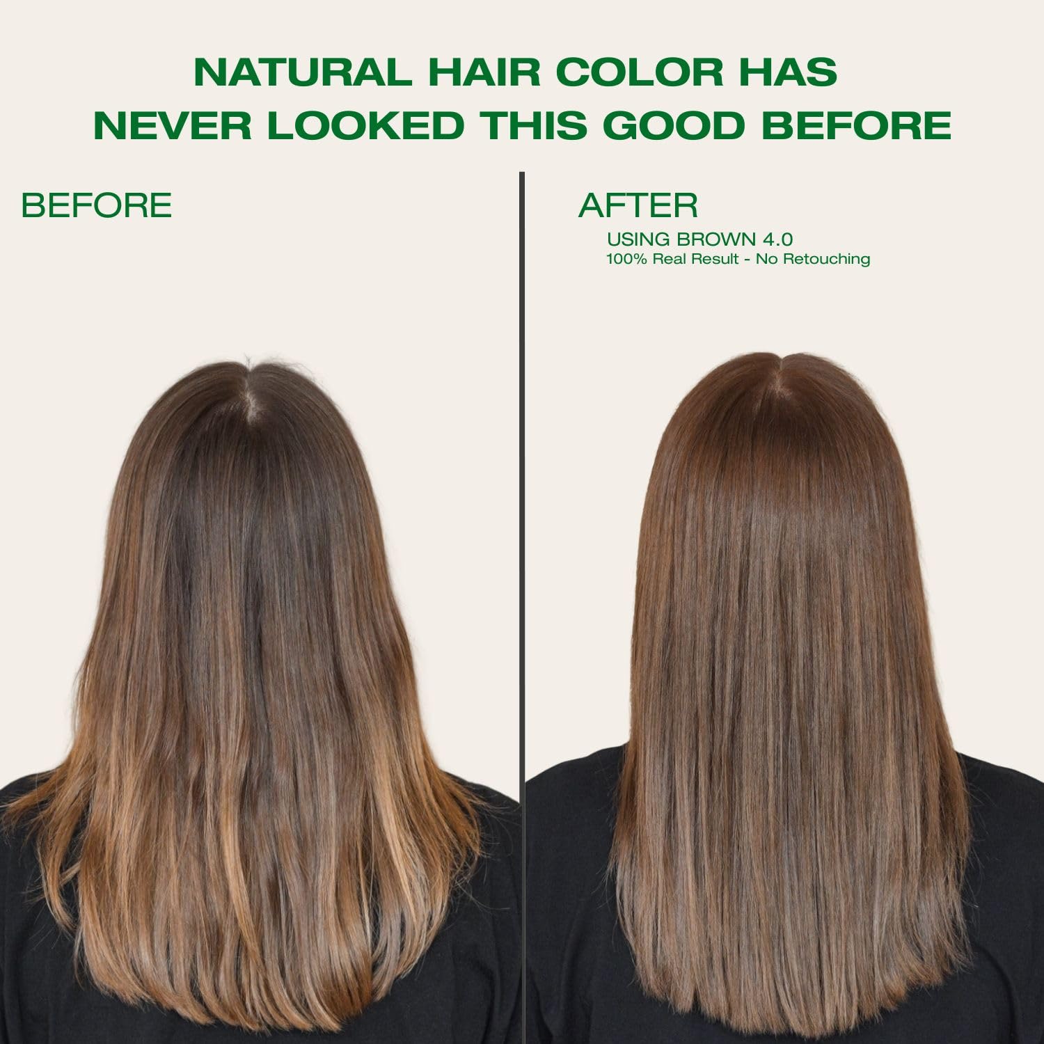 Naturigin colorisation longue durée jusqu'à 8 semaines pour cheveux éclatants.
