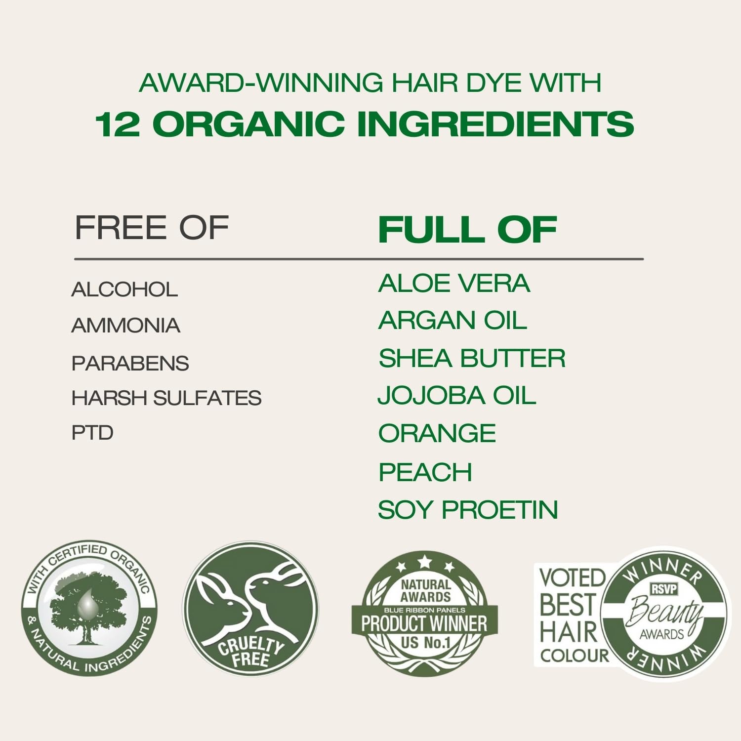 Naturigin formule vegan sans ammoniaque, respectueuse des cheveux.