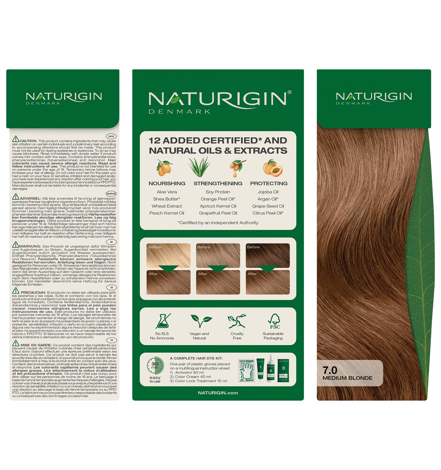 Naturigin pack 1 pièce prête à l’emploi pour coloration durable.