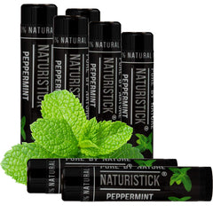 Naturistick baume lèvres menthe noire – ensemble de 7 bâtons hydratants