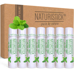 Naturistick baume lèvres ensemble de 7 bâtonnets menthe, hydratation nourrissante.