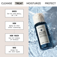 Naturium BHA Exfoliant liquide en application visage pour pores affinés.