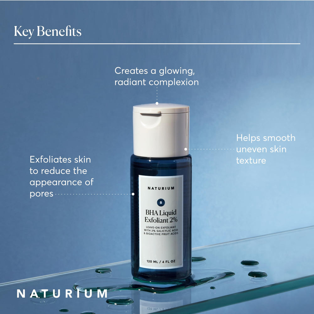 Naturium BHA Exfoliant liquide peau lumineuse après l’utilisation.