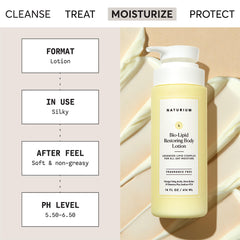 Texture crème légère Naturium Bio-Lipid prête à pénétrer rapidement la peau