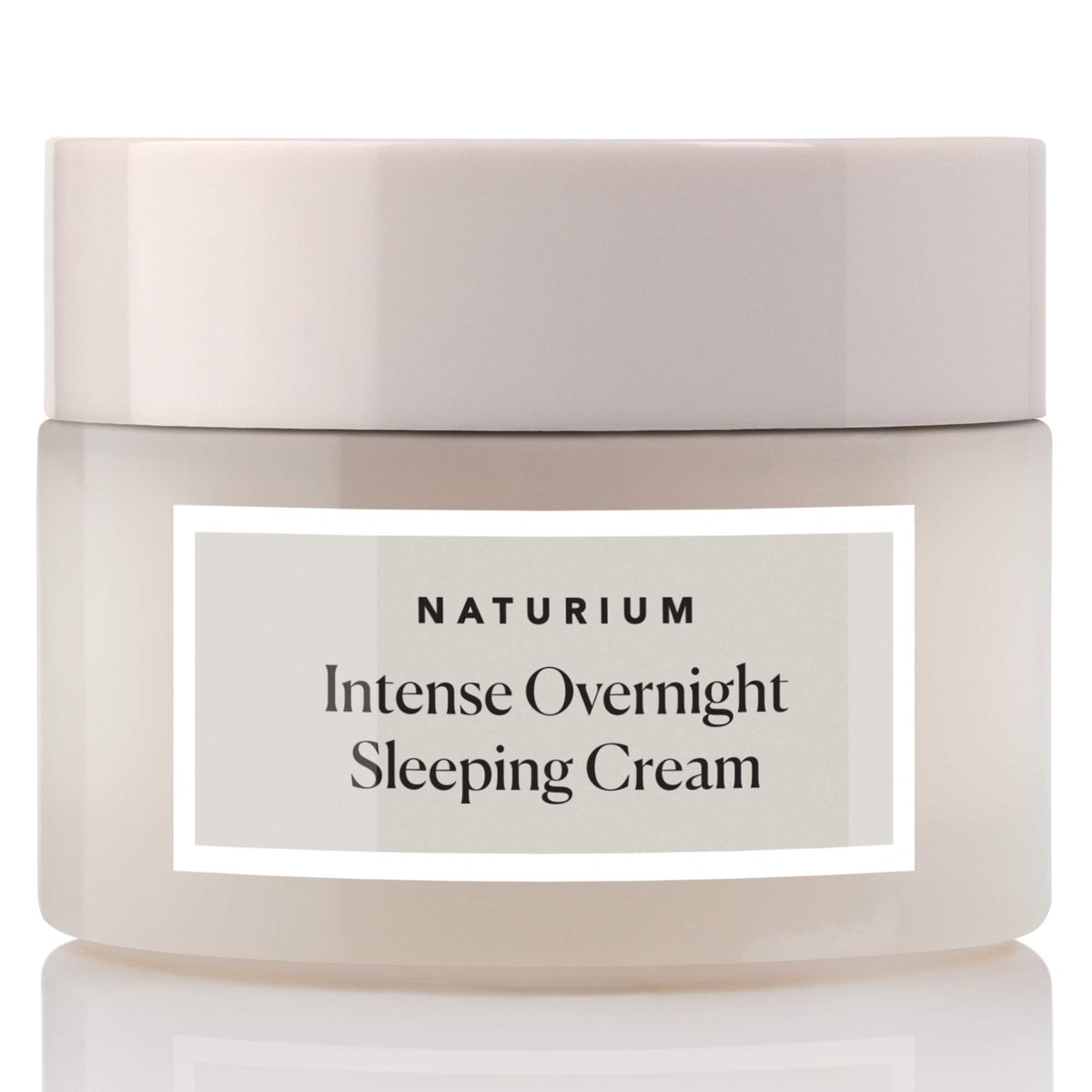 Naturium Crème Veilleuse Intense, flacon visible, hydratation nocturne riche et durable.