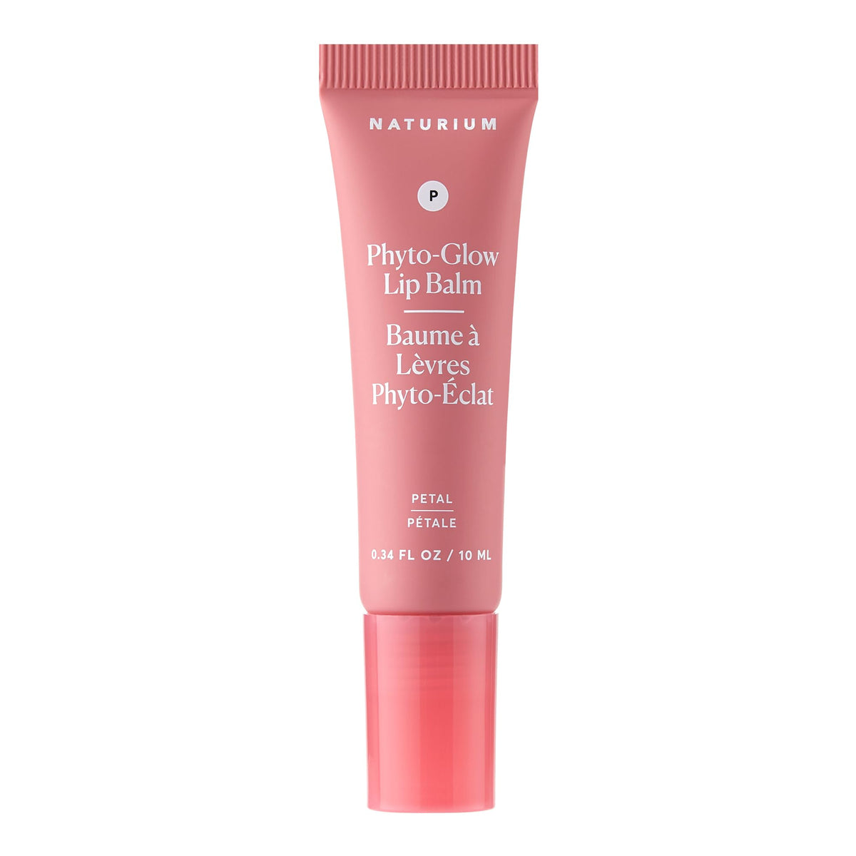 Naturium Phyto-Glow Baume Lèvres en application, hydratation longue durée.