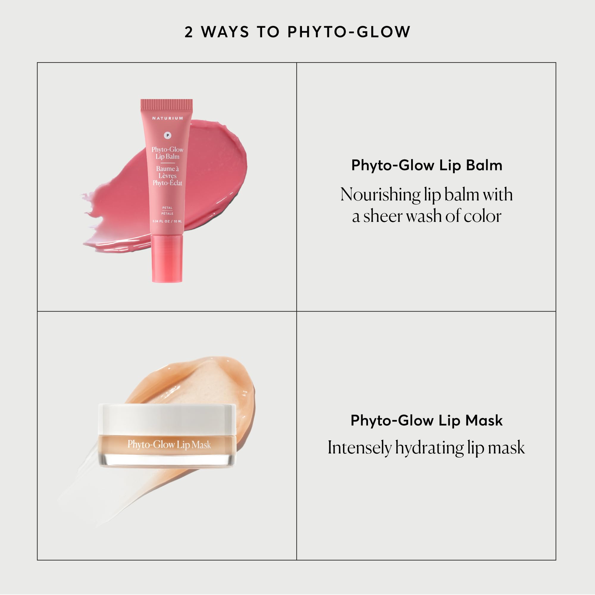 Naturium Phyto-Glow Baume Lèvres format portable de 10 ml.