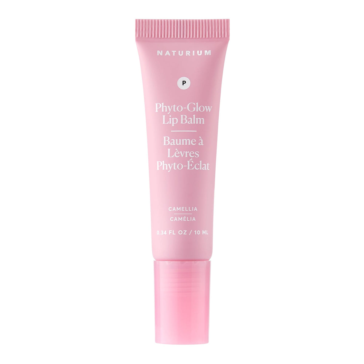 Naturium Phyto-Glow baume lèvres tube : hydratation durable et fini brillant.