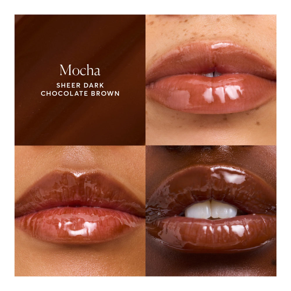 Naturium Phyto-Glow Baume Lèvres Mocha : échantillon de couleur naturel et discret.